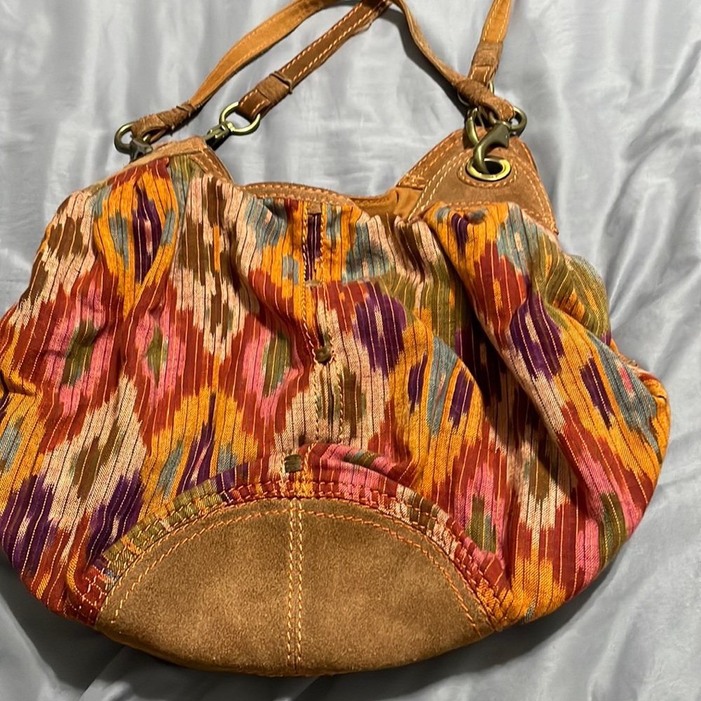 COPY - Lucky brand multicolored, women’s, cotton and leather shoulder bag